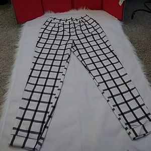 Black an white pants